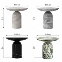 Table d'appoint en marbre naturel sur mesure, forme champignon, base en piédestal massif, pour salon, hôtel, décoration intérieure