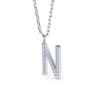 Colgante de Alfabeto Premium con Diamantes Creados en Laboratorio VVS VS EF en Plata de Ley 925 con Acabado en Oro, Joya Fina Personalizada - Product Image 4