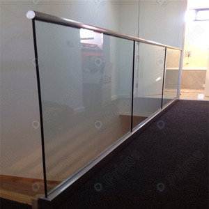 Conception de garde-corps de maison moderne Chaussure de base en aluminium en U pour verre En effet Conceptions de garde-corps de toit - Product Image 1