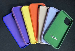 Funda personalizada suave al tacto Lisa nueva funda de teléfono de silicona para <span class=keywords><strong>iPhone</strong></span> 17 16 15 14 13 12 Pro Max con LOGO Original - Product Image 5