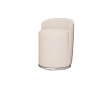 Tabouret de maquillage en velours de style nordique minimaliste avec dossier incurvé pour chambre à coucher, salon, manucure et table de toilette