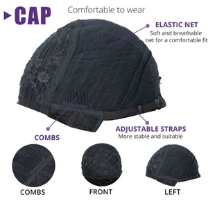 วิกผมบ๊อบผมหยิกหยักศกสำหรับผู้หญิงผิวดำวิกผมหน้าม้าแบบ T1b-4สี - Product Image 4