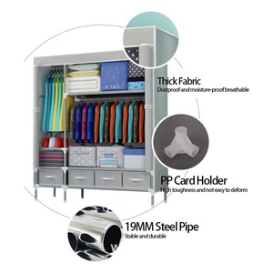 Organizador <span class=keywords><strong>de</strong></span> armario <span class=keywords><strong>de</strong></span> <span class=keywords><strong>tela</strong></span> no tejida, gran capacidad, estante <span class=keywords><strong>de</strong></span> almacenamiento <span class=keywords><strong>de</strong></span> ropa, armario - Product Image 2
