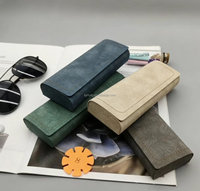 Le fabricant vend en gros des étuis à lunettes rétro de haute qualité et personnalise les étuis à lunettes de soleil avec logo.