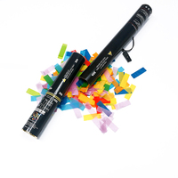 Canon électrique de scène 60 cm 80 cm avec confettis multicolores en papier biodégradable, lanceur électrique multicolore