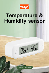 Mini Termómetro Higrómetro Inteligente WiFi Tuya para el Hogar, <span class=keywords><strong>con</strong></span> Alarma Remota a través de la Aplicación Smart Life, Compatible <span class=keywords><strong>con</strong></span> Google, Yandex y <span class=keywords><strong>Alexa</strong></span> - Product Image 3