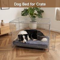 Tapis de cage pour chien d'extérieur imperméable antidérapant double face gris foncé 58,42x43,18cm, lavable et essuyable