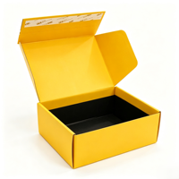 Boîte d'expédition biodégradable recyclée sur mesure, facile à déchirer, imprimée, avec fermeture éclair, emballage en carton, boîte à ouverture facile avec poignée
