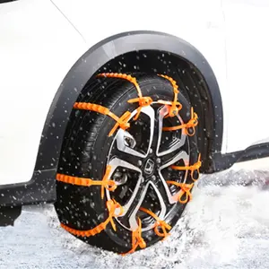 색깔 황색 TPU 플라스틱 눈 타이어 사슬 차량 바퀴 미끄럼 방지 TPU 사슬