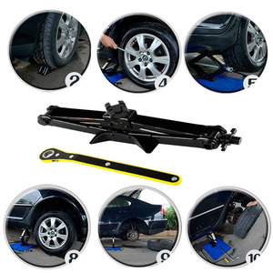 Mini elevador de carrocería de coche de alta resistencia con mango de trinquete, elevador de gato inflable de 2 toneladas, Gato de tijera para coche, herramienta de elevación manual para gatos de coche - Product Image 3