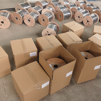 Kabel Drop FTTH 1 2 4 Core Tipe 8 untuk Luar Ruangan, Kabel Serat Optik Udara dengan Kawat Baja Penyangga LSZH PE