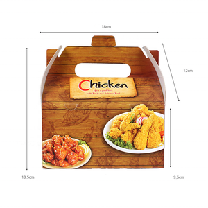 Dùng một lần thức ăn nhanh Takeaway hộp bánh sandwich chiên gà hộp khoai tây chiên khoai tây chiên gói lớn hộp có tay cầm - Product Image 3