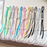Lanière en polyester tressé à la main, mousqueton porte-clés, bouilloire, sac en corde, sangle de téléphone portable suspendue de qualité supérieure
