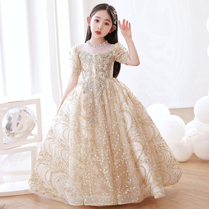 Nouvelle Robe de Demoiselle d'Honneur S2119R Couleur Champagne Texture Luxe Léger Manches Bouffantes Qualité Supérieure Tendance Élégante - Product Image 2
