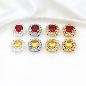 18k Gold Plated <b>Copper</b> Sunflower Zircon Jewelry Findings Multi Hole Diy <b>Bracelet</b> Necklace Components 14k Gold White Gold Silver - Product Image 3