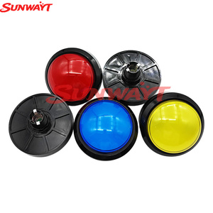 Botón pulsador momentáneo LED iluminado de 100 mm, grande, redondo, con forma de cúpula, de reinicio automático, para proyectos de juegos de arcade - Product Image 3
