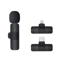 Mamen OEM ODM Micrófono USB Tipo C Portátil Transmisión en vivo Micrófono de solapa Inalámbrico para grabación de video Transmisión Micrófono en vivo