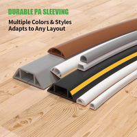 Goulotte de câblage en PVC souple épaissi, auto-adhésive, demi-ronde, pour sol, plusieurs tailles, gaine de câblage en PVC