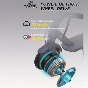 Scooter elettrico elettrico pieghevole da 8.5 pollici Per adulti con velocità di 25 chilometri all'ora e doppio sistema frenante - Product Image 2