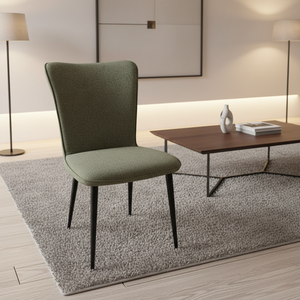 Sedia Moderna da Casa in Velluto Blu, Comoda con Cuscino Morbido, Imbottita Senza Braccioli con Gambe in Metallo, Poltrona per Pedicure - Product Image 1