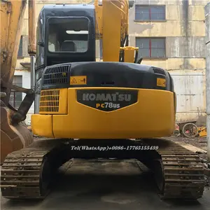 मूल 7 टन komatsu खुदाई pc78us मिनी खोदने इस्तेमाल किया हाइड्रोलिक जापान से अंगूठे के साथ उपकरण PC78