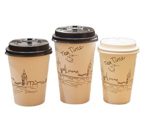 Disposable Paper Cup Milk Tea Drinking Coffee Cup Single Wall
