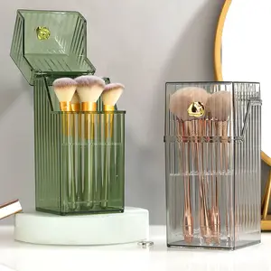 Manufacturer Supplier desktop storage box cosmetic storage box plastic makeup brush holder