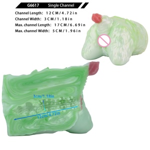 Hot Selling Mint Green Spirit Beast Butt Soft Silicone Male Masturbation Cup, Single Channel Erotic <b>Toy</b> <b>for</b> <b>Men</b> - Product Image 5