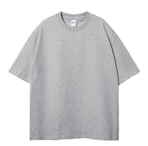 Camiseta Blanca de Algodón con Hombros Caídos, Cuello Redondo, Manga Corta, Estilo Holgado, Informal, Urbana, para Hombre - Product Image 2