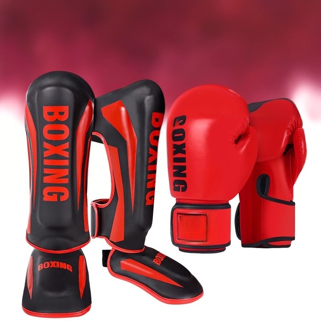 Fugar FS676 Adjustable PU Leather Shin Guards Men MMA Boxing Muay Thai Taekwondo Leg Protection Training High Quality Custom