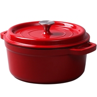 Ensemble de casseroles modernes en fonte émaillée, cocotte et faitouts pour la cuisson de pâtes à la sourde et de soupes