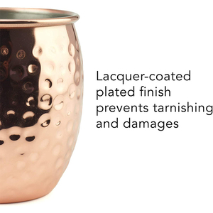 Juego <span class=keywords><strong>de</strong></span> 4 Tazas <span class=keywords><strong>de</strong></span> Cobre Moscow Mule con Martillo para Café Personalizado, 20 Onzas con Asa - Product Image 5