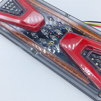 Kit de feu arrière combiné rouge jaune 2 pièces/ensemble pour remorques de camion