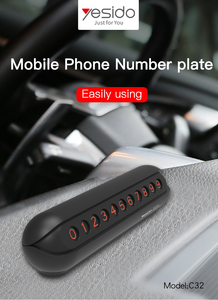 Auto di parcheggio temporaneo, parcheggio auto numero di telefono piastre - Product Image 2