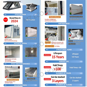<span class=keywords><strong>Casa</strong></span> Mobile Prefabbricata Pieghevole, Case Prefabbricate a Montaggio Rapido, <span class=keywords><strong>Casa</strong></span> Container Pieghevole con Finitura Effetto Legno - Product Image 4