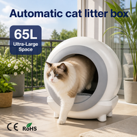 Kotak Pasir Kucing Otomatis Pintar dengan Logo Kustom, Pembersihan Otomatis, dan Sensor Keamanan untuk Ritel