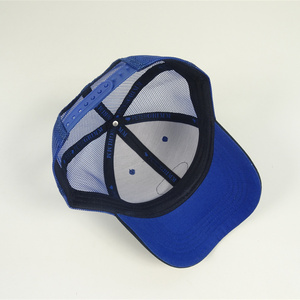 Mens קלאסי כהה וכחול רויאל רקמת Applique לוגו עם רשת נהג משאית כובע - Product Image 6
