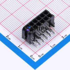A300E1W2-2B12P12 Wire-to-Board Pin Header Bent Lead Through Hole,P=3mm Connector 2x6P 3mm Right Angle Insert Micro-Fit (MX 3.0) - Product Image 1