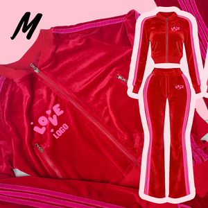 Tuta in Velluto con Strass Personalizzata per Donna, Giacca Corta e Pantaloni a Zampa, Set da Jogging, <span class=keywords><strong>Abbigliamento</strong></span> Loungewear Due Pezzi - Product Image 3