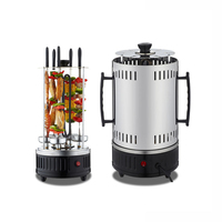 Grill électrique vertical rotatif automatique, barbecue à chauffage uniforme de table à 360 degrés, four à broche rotatif sans fumée