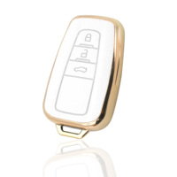 GZ Domi – Coque de clé de voiture intelligente en cuir artificiel TPU de luxe, fabricant OEM/ODM, vente en gros pour Toyota – Étui de protection pour clé de voiture intelligente