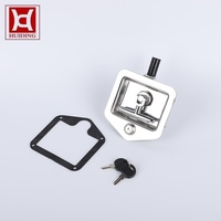 Serrure anti-vibration polie à poignée en T pliable avec mécanisme de verrouillage à rouleau pour groupe électrogène, machines et porte de garage