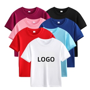 Custom Printed Logo Children's T-Shirt Round Neck Short Sleeved Pure Cotton Top Promotional Gift