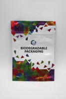 Sachet Doypack Personnalisé 100% Biodégradable en Papier Kraft Imprimé en Héliogravure Multicolore, Écologique, avec Fermeture Ziplock à 3 Soudures Latérales en PLA pour Chewing-gum