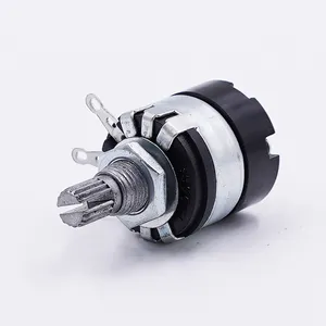 Potenciómetro giratorio de 17mm con soporte de alto voltaje WH168 con interruptor para electrónica de consumo Venta directa de fábrica de alta potencia