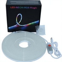 Bande LED flexible et colorée, étanche, contrôlée par application intelligente, effet de lumière néon, synchronisation musicale, éclairage IP67