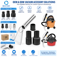 Kit universel d'embouts extracteurs de tapis avec adaptateurs de 1-1/4 ", 1-7/8 ", 2-1/2 " pour aspirateur eau et poussière Shop Vac, nettoyage de tissus d'ameublement
