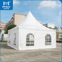 Tente chapiteau de jardin, 20x20, fête spectacle, Mini tente avec fenêtres transparentes en PVC