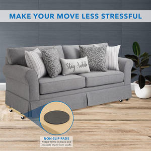 Maintient solidement 220 livres | Le chariot à dalles glisse sur les tapis et le bois dur sans endommager les sols | Aucun assemblage requis - Product Image 5