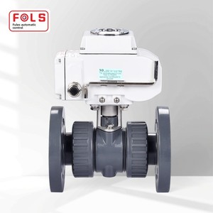 Vanne à boisseau sphérique électrique à bride en PVC-U Fless DN15-DN100 Modèle FLQ941F-10S Température de fonctionnement de -20 à 230°C - Product Image 5